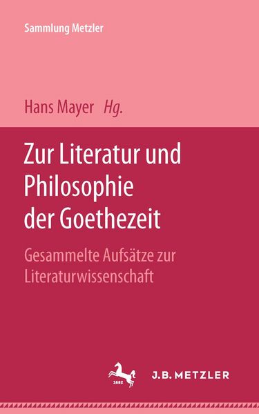 Produktbild: Zur Literatur und Philosophie der Goethezeit
