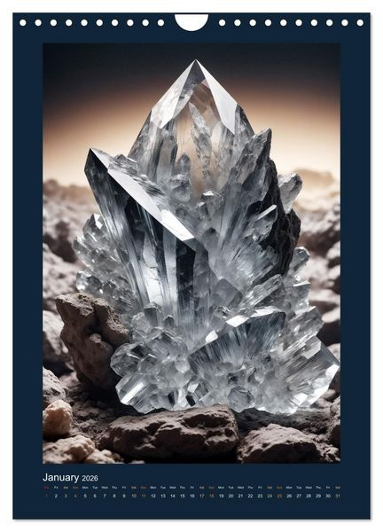 Produktbild: Fantastic Minerals - Mysterious Treasures (Wall Calendar 2026 DIN A4 portrait), CALVENDO 12 Month Wall Calendar