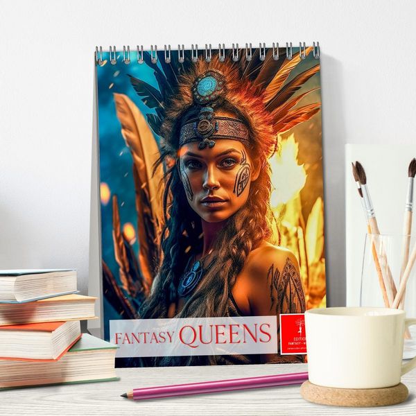 Produktbild: Fantasy Queens (Tischkalender 2026 DIN A5 hoch), CALVENDO Monatskalender