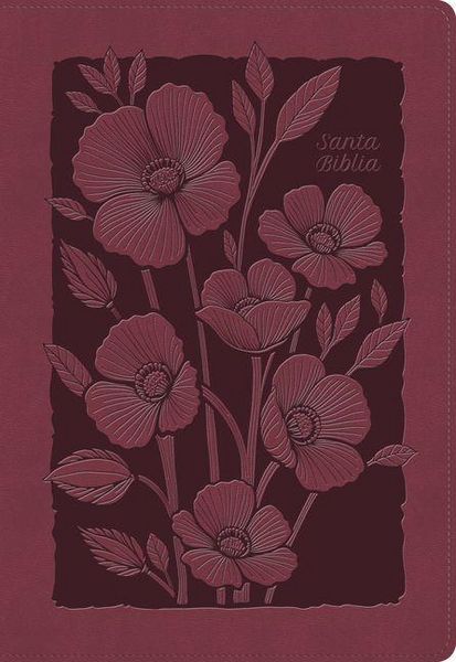Produktbild: Rvr 1960 Biblia Para Regalos Y Premios, Rub&iacute; Floral, S&iacute;mil Piel