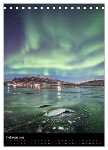 Produktbild: Nordlichtn&auml;chte (Tischkalender 2026 DIN A5 hoch), CALVENDO Monatskalender