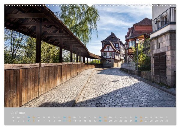 Produktbild: Kronach - drei Fl&uuml;sse und eine Festung (Wandkalender 2026 DIN A2 quer), CALVENDO Monatskalender