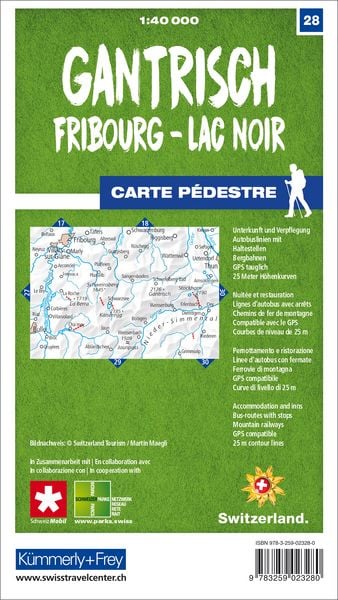 Produktbild: K&uuml;mmerly+Frey Wanderkarte 28 Gantrisch 1:40.000