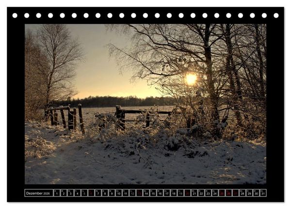 Produktbild: Lichtlandschaft Worpswede (Tischkalender 2026 DIN A5 quer), CALVENDO Monatskalender
