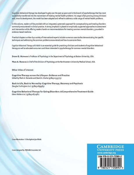 Produktbild: Cognitive-behavioral Therapy with Adults
