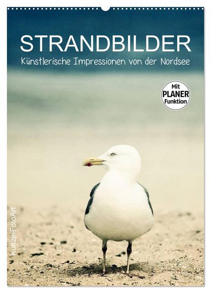 Produktbild: Strandbilder - K&uuml;nstlerische Impressionen von der Nordsee (Wandkalender 2026 DIN A2 hoch), CALVENDO Monatskalender