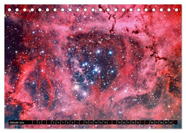Produktbild: Galaktische Nebel (Tischkalender 2026 DIN A5 quer), CALVENDO Monatskalender
