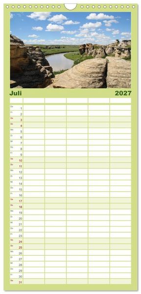 Produktbild: Familienplaner 2027 - Kanada mit 5 Spalten (Wandkalender, 21 x 45 cm) CALVENDO
