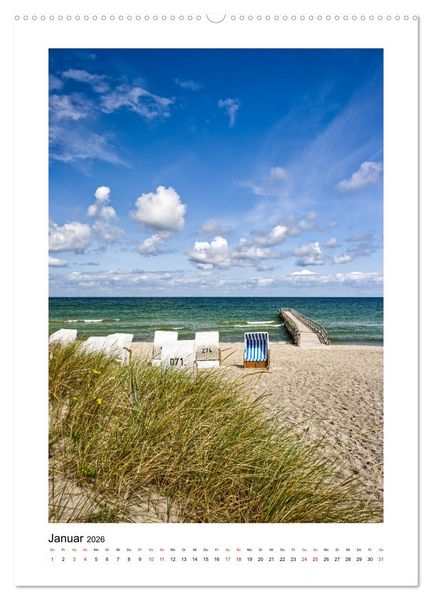 Produktbild: Vorpommern, Impressionen von Ostsee und Bodden (Wandkalender 2026 DIN A2 hoch), CALVENDO Monatskalender