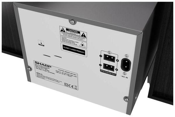 Produktbild: Sharp XL-B517D Stereoanlage Bluetooth&reg;, AUX, DAB+, USB, UKW, Inkl. Fernbedienung 45 W Schwarz, Holz