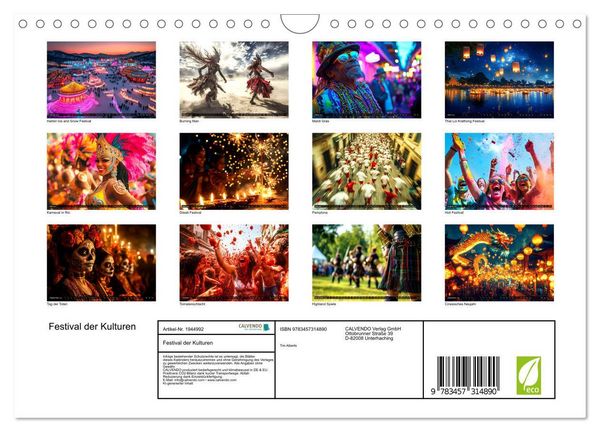 Produktbild: Festival der Kulturen (Wandkalender 2026 DIN A4 quer), CALVENDO Monatskalender