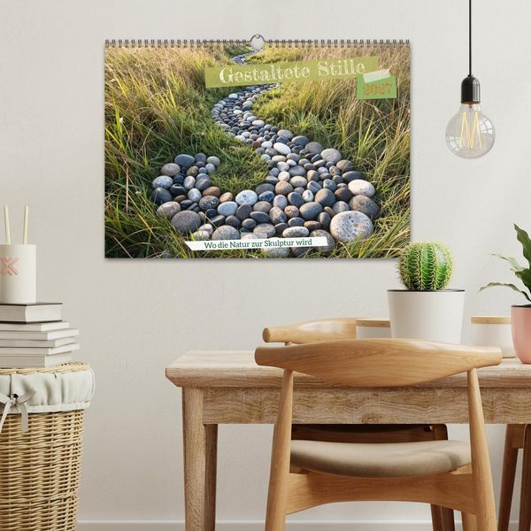 Produktbild: Gestaltete Stille - Wo die Natur zur Skulptur wird (Wandkalender 2027 DIN A3 quer), CALVENDO Monatskalender