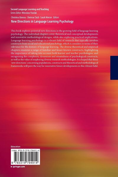 Produktbild: New Directions in Language Learning Psychology