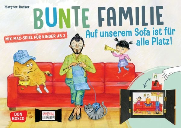 Bunte Familie: Auf unserem Sofa ist für alle Platz. Kamishibai Bildkartenset