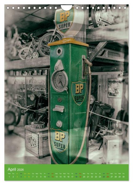Produktbild: Fuel vintage pumps (Wall Calendar 2026 DIN A4 portrait), CALVENDO 12 Month Wall Calendar