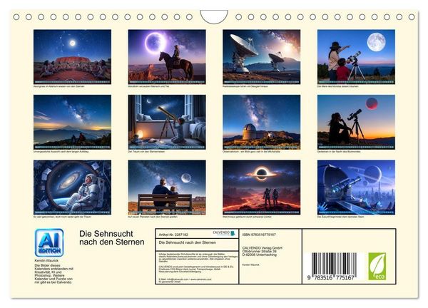 Produktbild: Die Sehnsucht nach den Sternen (Wandkalender 2027 DIN A4 quer), CALVENDO Monatskalender