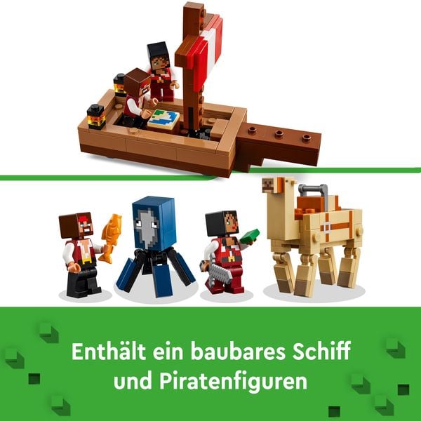 Produktbild: LEGO Minecraft 21259 Die Piratenschiffreise, Gamer Spielzeug ab 8 Jahren
