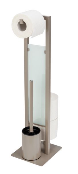 Produktbild: Stand WC-Garnitur Mod. Rivalta Taupe, Platte aus Sicherheitsglas