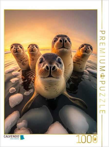 CALVENDO Puzzle Robben | 1000 Teile Lege-Größe 64x48cm Foto-Puzzle für glückliche Stunden
