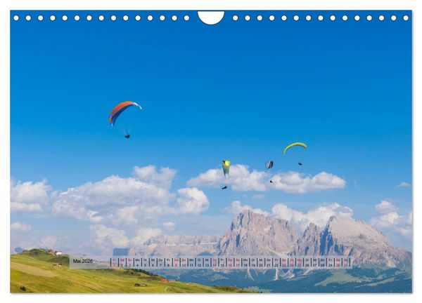 Produktbild: Paragliding - lautloses Schweben (Wandkalender 2026 DIN A4 quer), CALVENDO Monatskalender
