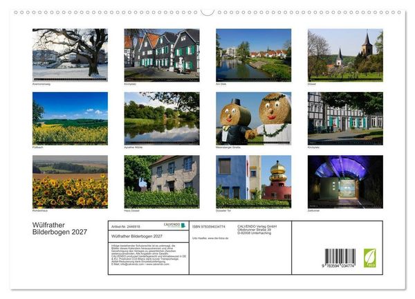 Produktbild: W&uuml;lfrather Bilderbogen 2027 (hochwertiger Premium Wandkalender 2027 DIN A2 quer), Kunstdruck in Hochglanz