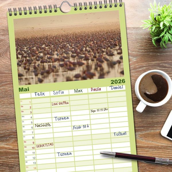 Produktbild: Familienplaner 2026 - Emotionale Momente: Afrika Wildlife. Part 3. mit 5 Spalten (Wandkalender, 21 x 45 cm) CALVENDO
