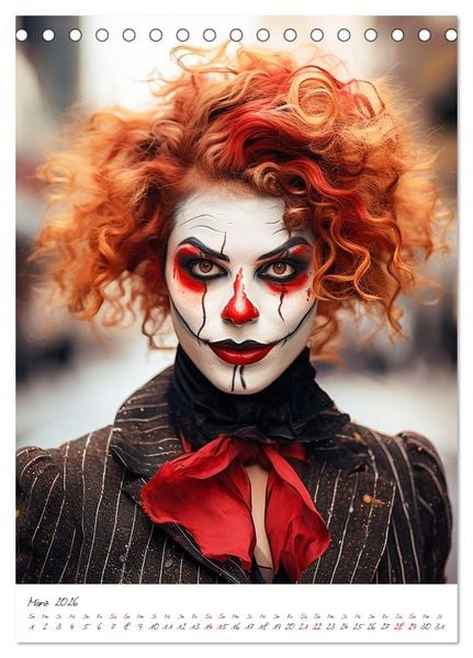 Produktbild: Misses Clown (Tischkalender 2026 DIN A5 hoch), CALVENDO Monatskalender