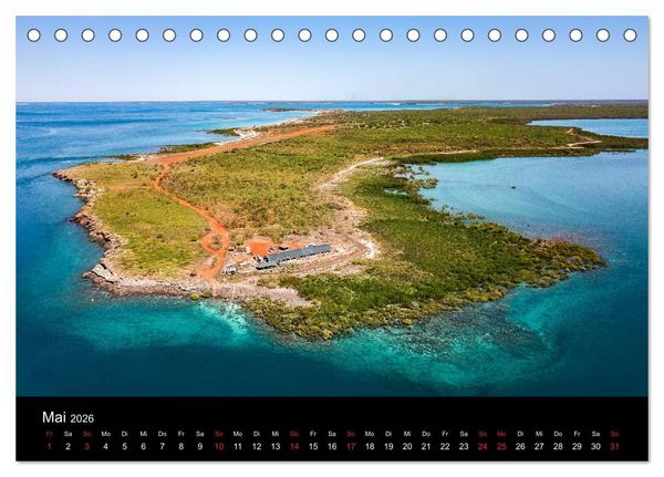 Produktbild: Australien 2026 Kimberley aus der Vogelperspektive (Tischkalender 2026 DIN A5 quer), CALVENDO Monatskalender