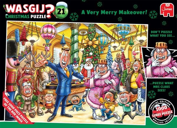 Produktbild: Wasgij Christmas 21 - Eine fr&ouml;hliche Verwandlung (2x1000 Teile)