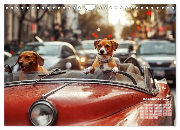 Produktbild: S&uuml;&szlig;e Hunde cruisen - durch das Jahr mit dem Hundekalender (Wandkalender 2026 DIN A4 quer), CALVENDO Monatskalender