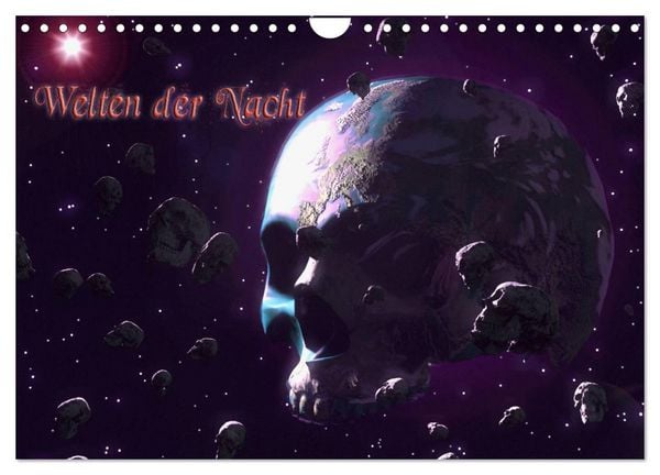 Welten der Nacht – Gothic und Dark Art (Wandkalender 2026 DIN A4 quer), CALVENDO Monatskalender