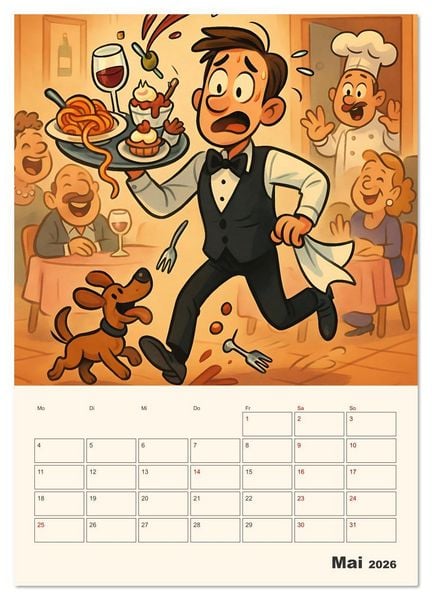 Produktbild: Berufe mal anders &ndash; Ein Jahr voller Job-Klischees (hochwertiger Premium Wandkalender 2026 DIN A2 hoch), Kunstdruck in Hochglanz