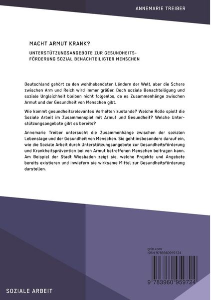 Produktbild: Macht Armut krank? Unterst&uuml;tzungsangebote zur Gesundheitsf&ouml;rderung sozial benachteiligter Menschen