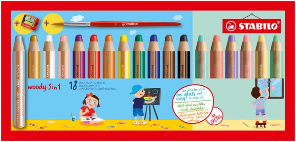 Produktbild: STABILO Aquarellbuntstift woody 3 in 1