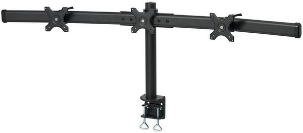 Produktbild: SpeaKa Professional SP-1664324 Monitor-Tischhalterung 3 Display(s) 33,0 cm (13") - 61 cm (24") Schwarz H&ouml;henverstellbar, Schwenkbar, Rotierbar
