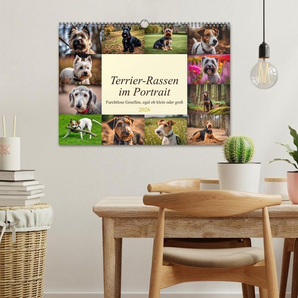 Produktbild: Terrier-Rassen im Portrait (Wandkalender 2026 DIN A3 quer), CALVENDO Monatskalender