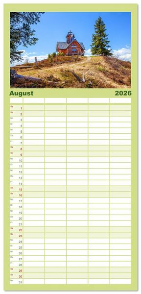 Produktbild: Familienplaner 2026 - St.Johann im Pongau mit 5 Spalten (Wandkalender, 21 x 45 cm) CALVENDO