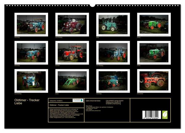 Produktbild: Oldtimer - Trecker Liebe (hochwertiger Premium Wandkalender 2026 DIN A2 quer), Kunstdruck in Hochglanz