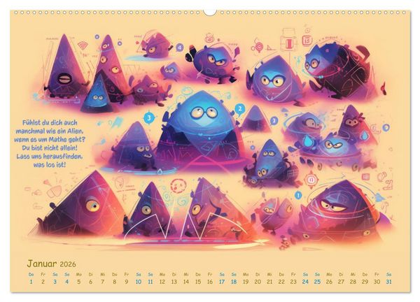 Produktbild: Mathe ist eigentlich doch ganz cool! (hochwertiger Premium Wandkalender 2026 DIN A2 quer), Kunstdruck in Hochglanz