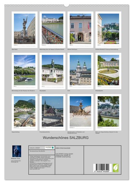 Produktbild: Wundersch&ouml;nes SALZBURG (hochwertiger Premium Wandkalender 2026 DIN A2 hoch), Kunstdruck in Hochglanz