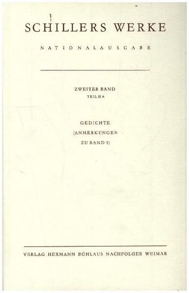 Produktbild: Schillers Werke. Nationalausgabe