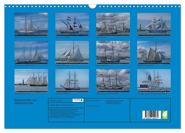 Produktbild: Segelschiffe vor Warnem&uuml;nde (Wandkalender 2026 DIN A3 quer), CALVENDO Monatskalender
