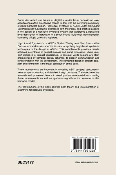 Produktbild: High Level Synthesis of ASICs under Timing and Synchronization Constraints