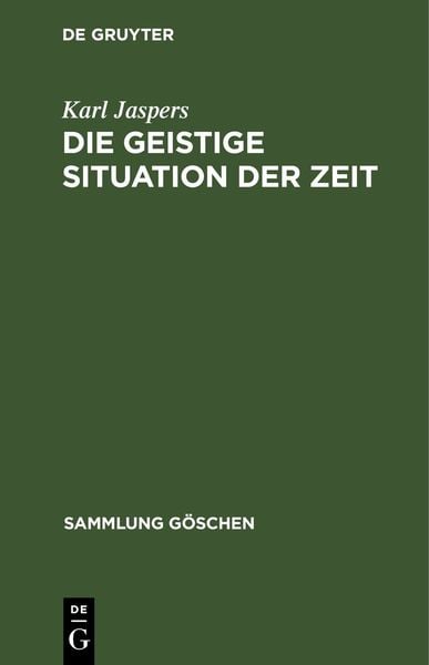 Produktbild: Die geistige Situation der Zeit