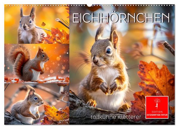 Produktbild: Eichh&ouml;rnchen - tollk&uuml;hne Kletterer (Wandkalender 2026 DIN A2 quer), CALVENDO Monatskalender