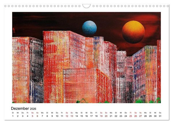 Produktbild: New Yorker Stadtansichten in abstrakter Malerei (Wandkalender 2026 DIN A3 quer), CALVENDO Monatskalender