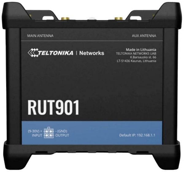 Produktbild: Teltonika RUT901 WLAN Router Integriertes Modem: LTE 2.4GHz