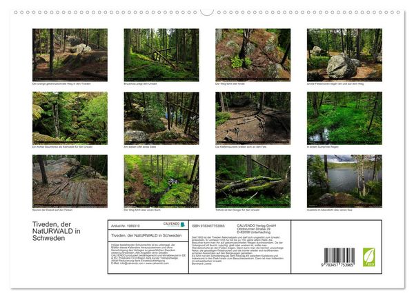 Produktbild: Tiveden, der NatURWALD in Schweden (hochwertiger Premium Wandkalender 2026 DIN A2 quer), Kunstdruck in Hochglanz
