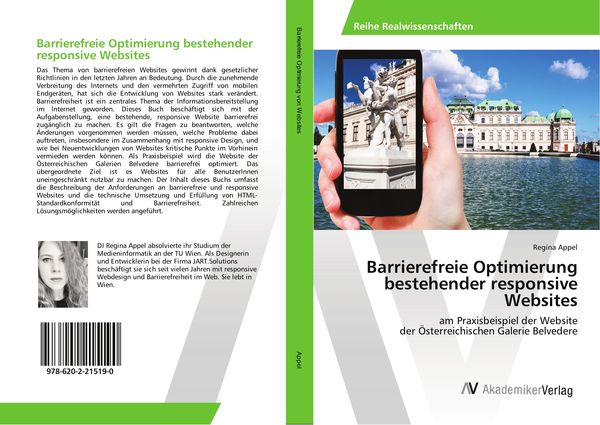 Barrierefreie Optimierung bestehender responsive Websites, Taschenbuch von Regina Appel, AV Akademikerverlag, 9786202215190