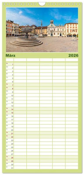 Produktbild: Familienplaner 2026 - Udine - die Stadt der Engel mit 5 Spalten (Wandkalender, 21 x 45 cm) CALVENDO
